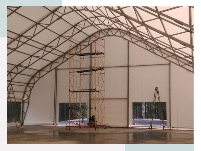 Шатровые ангары в Липецке